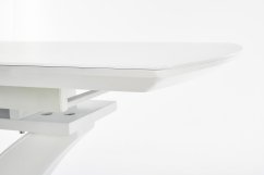 Jídelní rozkládací stůl PALERMO – 140x80x75 (+40), kov, bílý Halmar