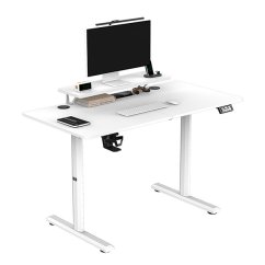 Elektricky výškově nastavitelný stůl HIGHLANDER - 120 cm, bílá