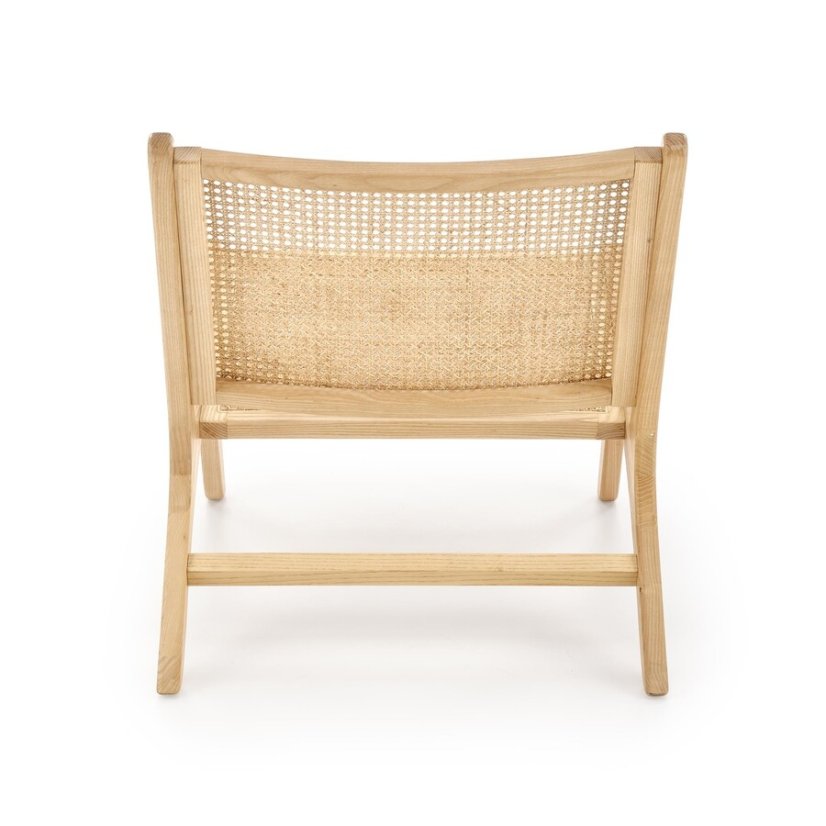 Zahradní židle FODEN II — masiv, přírodní ratan Halmar