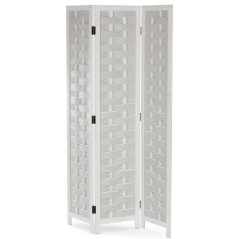 Trojkrídlový paraván MARVIN z masívneho smreku v bielej farbe Autronic