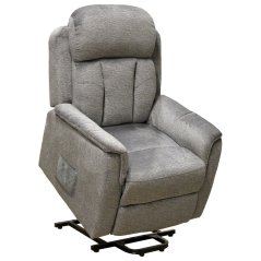 TV křeslo COMFORT s elektrickým polohováním — šedá IDEA nábytek