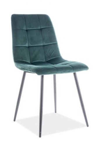 Jedálenská stolička MILA — kov, látka, čierna / viac farieb - Barevné varianty MILA: Béžová