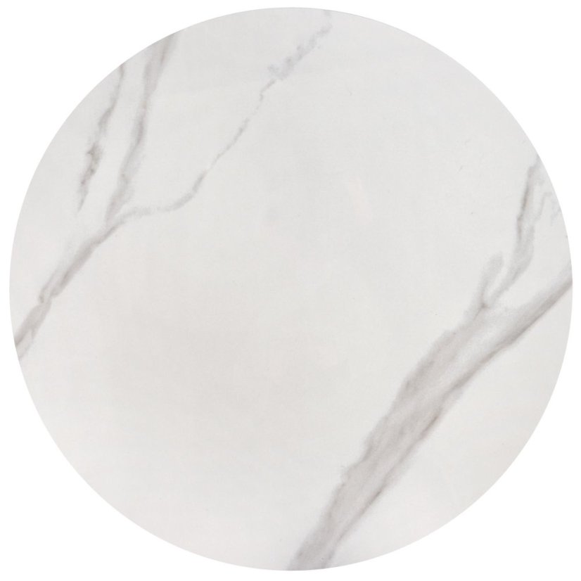 Sada konferenčných stolíkov OSARIO — biely mramor, biely kov