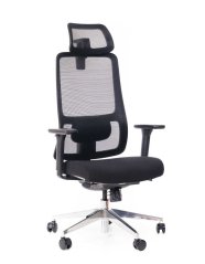 Kancelářská ergonomická židle Sego STRETCH New— černá Sego