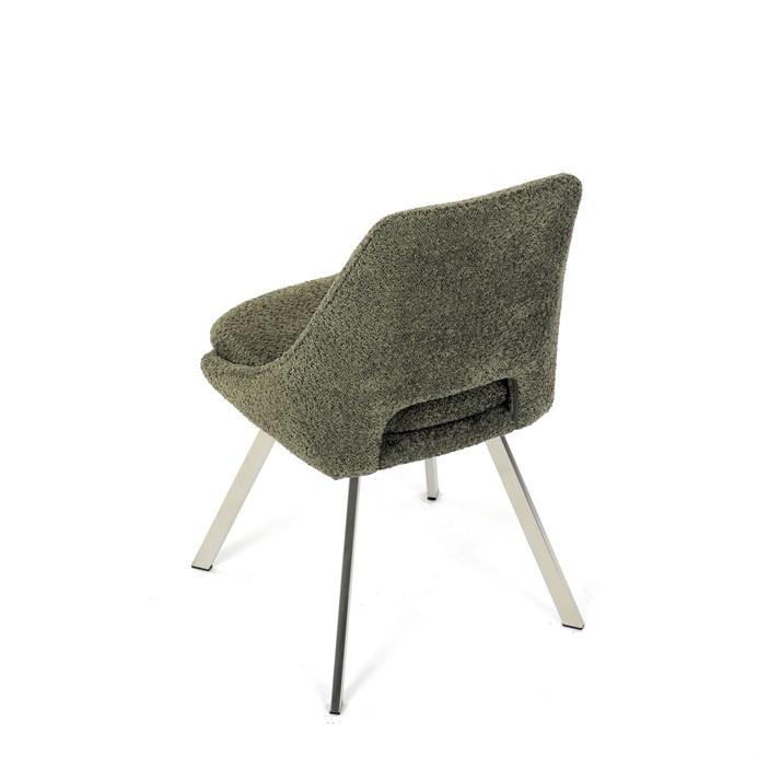 Moderní zelená jídelní židle RINA Autronic s nerezovými nohami