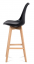 Barová židle TEMUCO — masiv buk, černá