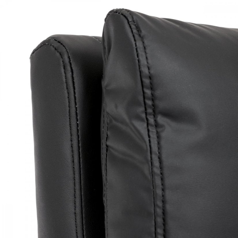 Kancelářské křeslo HOLMES — kov, ekokůže, černá Autronic