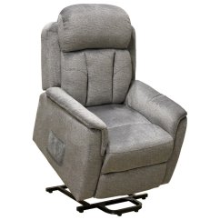 TV křeslo COMFORT s elektrickým polohováním — šedá IDEA nábytek