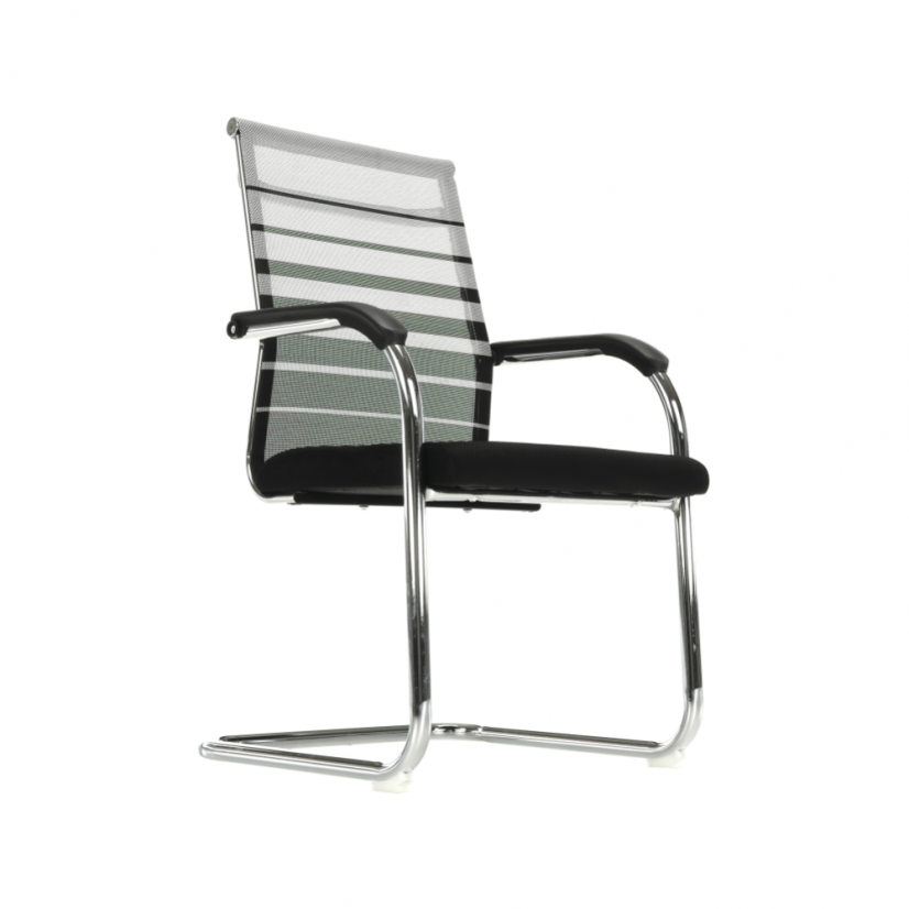 Konferenčná stolička ESIN - sieť/látka, viacfarebná - Farbové varianty ESIN: Hneda/čierna