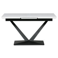 Jídelní rozkládací stůl TAVILO — 140x85x78 cm (rozklad +40 cm),  MDF, bílý Autronic
