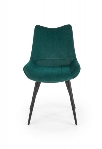 Jídelní židle AURORA –⁠ kov/látka, zelená