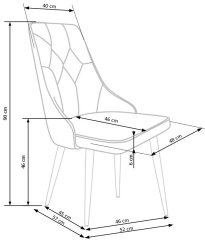 Jídelní křesílko ELMO – samet, šedá