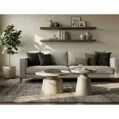 Elegantný béžový kovový konferenčný stolík ARID – Autronic