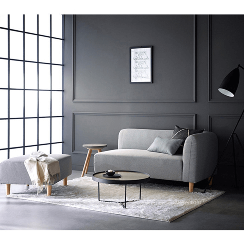 Rohová pohovka BROKEN – látka, šedá, levá Kondela