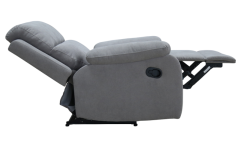 Masážní polohovatelné křeslo POHODA – textil, šedá IDEA nábytek