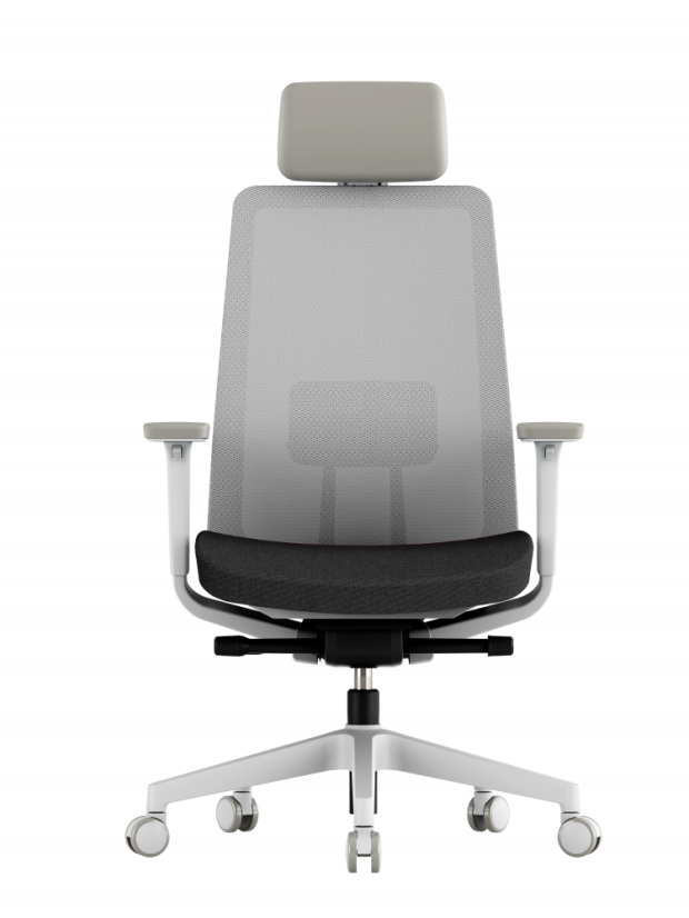 Kancelárska ergonomická stolička OFFICE More K10 W — viac farieb - K10 white - barevné varianty: Sivá