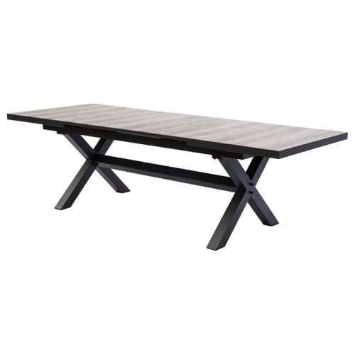 Zahradní stůl rozkládací KERAMIX — 200+60 cm, keramická deska, hliník