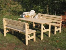 Zahradní lavice VIKING 150 — masiv, nosnost 270 kg