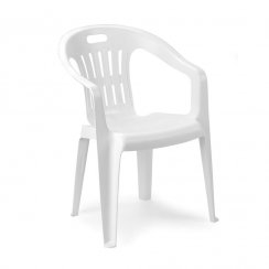 Zahradní židle PIONA –⁠ plast, bílá