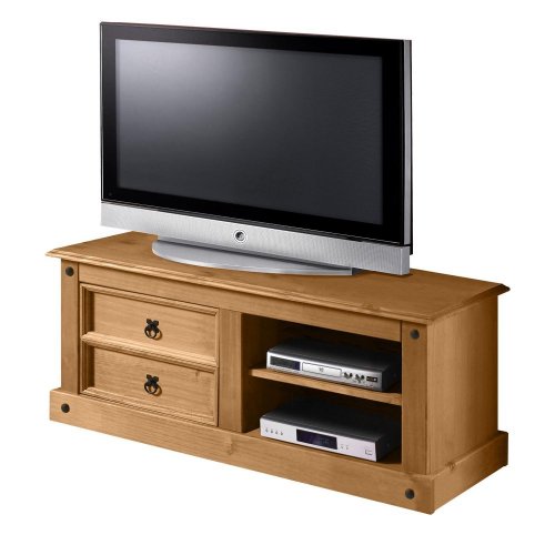 TV stolek se dvěma zásuvkami MOA — masiv borovice