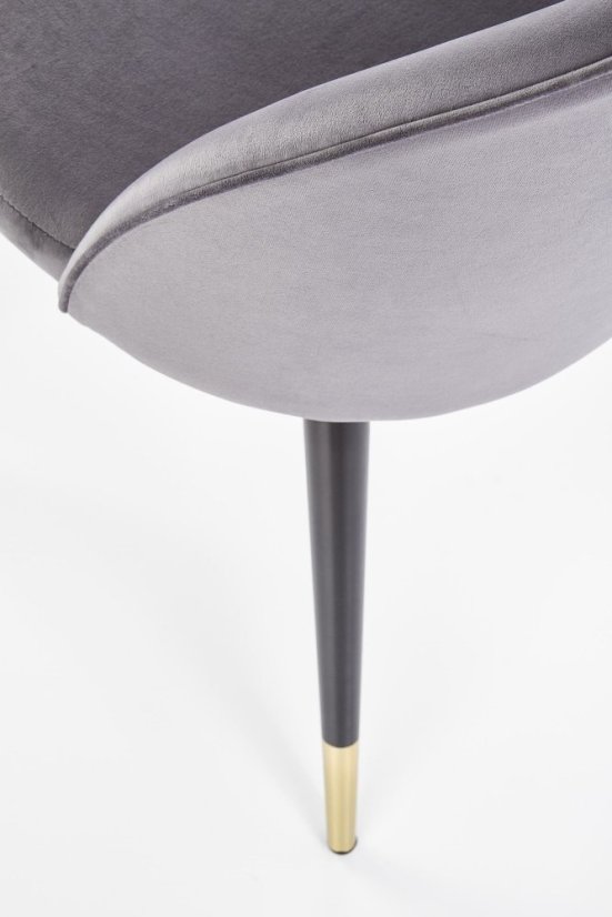 Jedálenská stolička TOPEKA –⁠ kov/látka, sivá