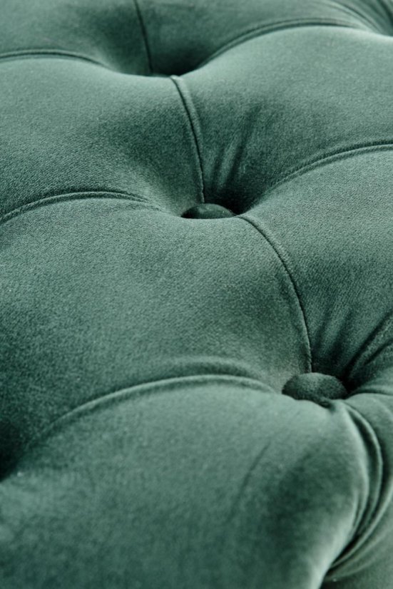 Taburet ATHENA - kov, látka, zelená Halmar