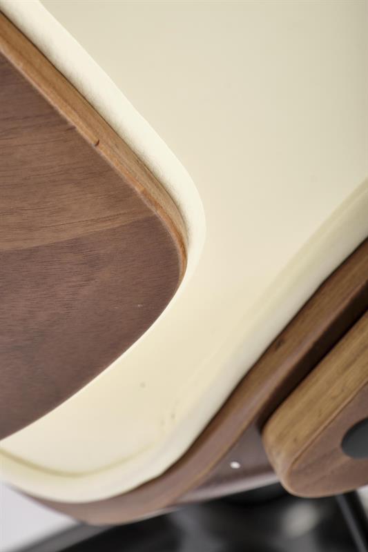 Kancelárske kreslo IGNAZIO – orech, ekokoža béžová