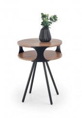 Konferenční stolek KIRBY — dub sonoma tmavý / černá