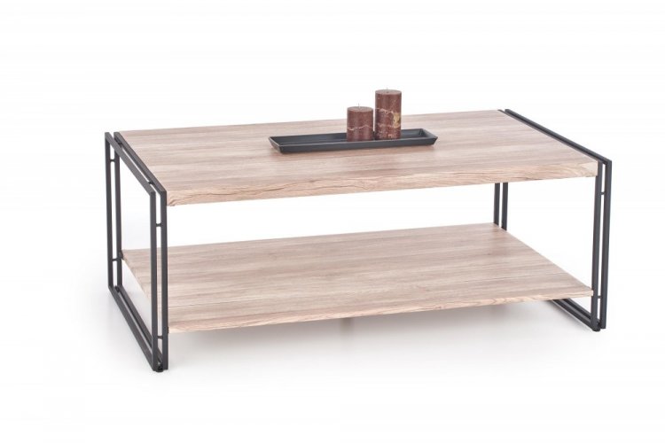 Konferenční stolek BAVARIA – MDF, více barev - BAVARIA: Dub san remo / černý