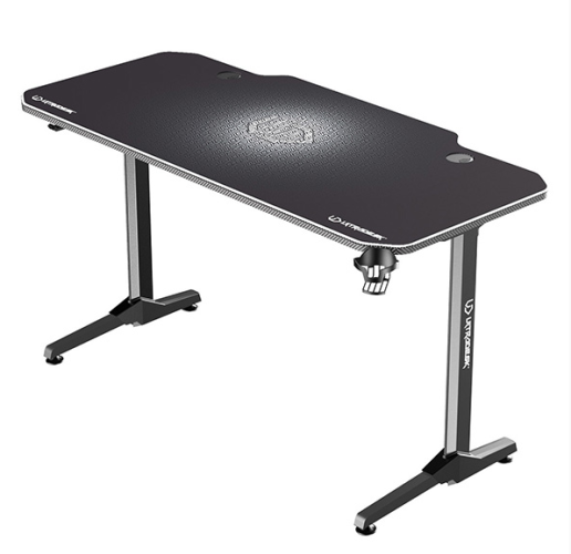 Herný stôl ULTRADESK FRAG WHITE – 140x66x76cm, so stojanom Ultradesk BEAM