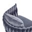 Relaxační designové křeslo s polštářem AVATAR 2 — samet, šedá