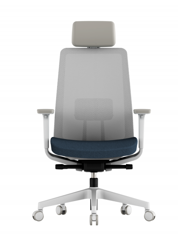 Kancelárska ergonomická stolička OFFICE More K10 W — viac farieb - K10 white - barevné varianty: Sivá