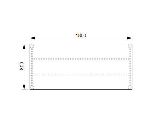 Jednací stůl UJ 1800 – rovný, 180 cm, Hobis