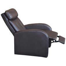 Relaxační polohovací křeslo KEA — PU kůže, hnědá IDEA nábytek