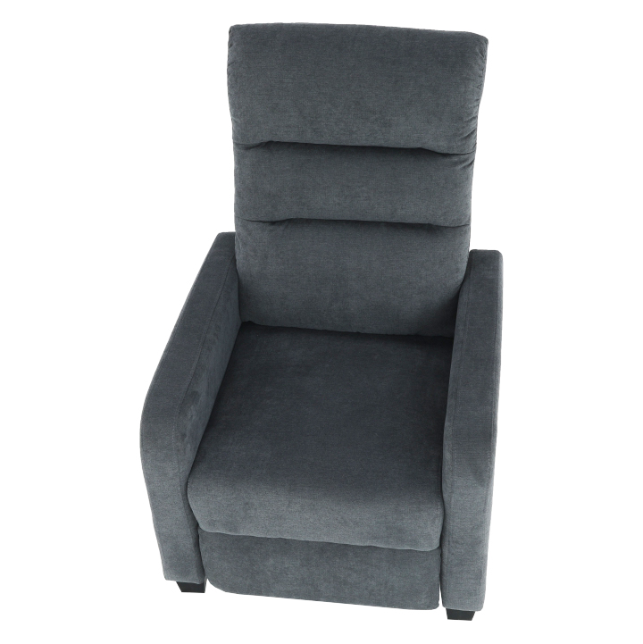 Polohovací relaxační křeslo TURNER — látka, šedá Kondela