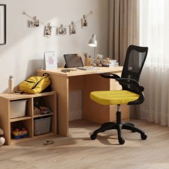 Dětská židle NINA – žlutá síťovina, houpací mechanismus Autronic