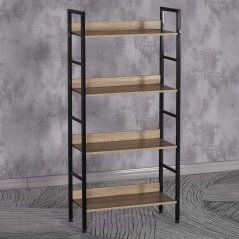 Regál ESTILO II — čierna / dekor dub