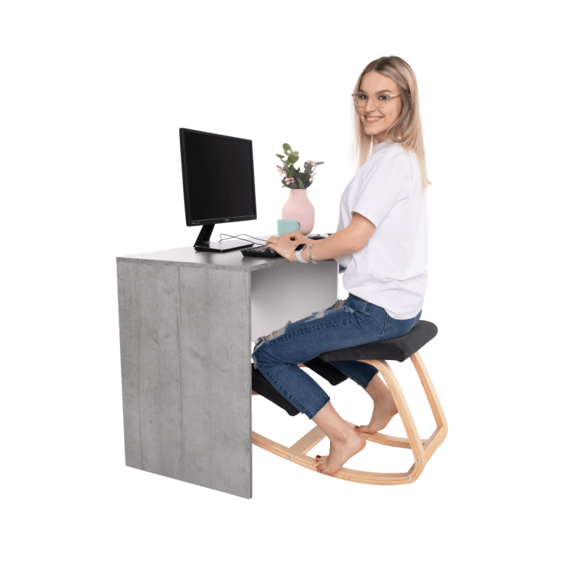 Ergonomická balanční klekačka RENAR – černá přírodní, Kondela - Barva: Černá