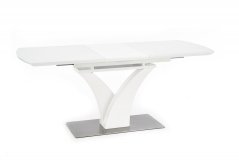 Jídelní rozkládací stůl PALERMO –? 140x80x75 (+40), kov, bílý Halmar