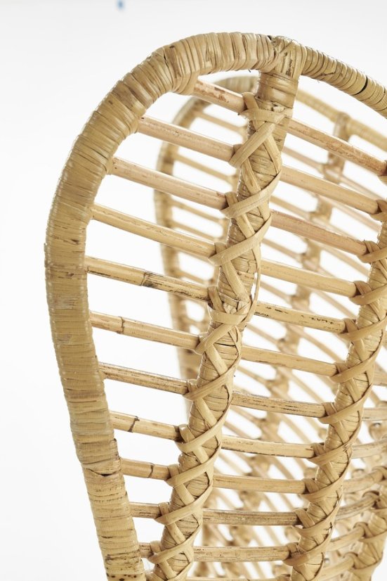 Zahradní židle INDIANA – ratan, ocel, černá Halmar