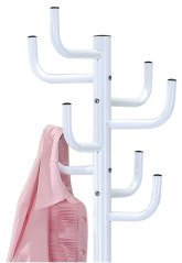 Kovový vešiak Pavol — biela