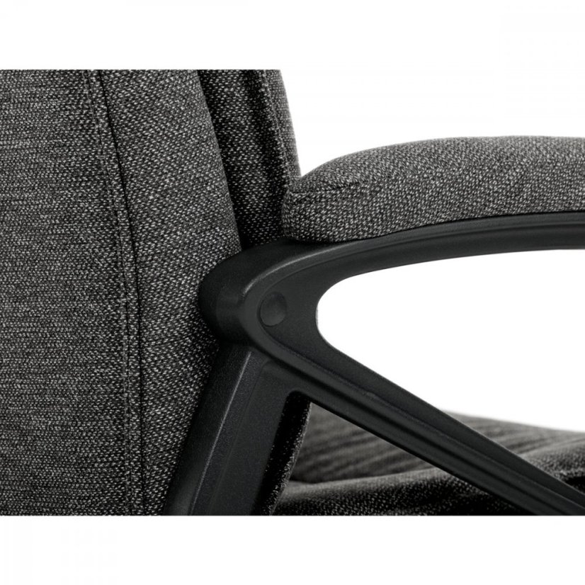 Kancelárske kreslo EZRA — kov, látka, sivá