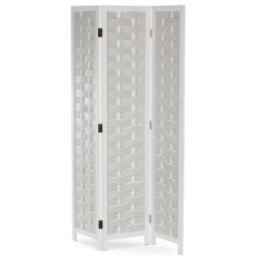 Trojkrídlový paraván MARVIN z masívneho smreku v bielej farbe Autronic