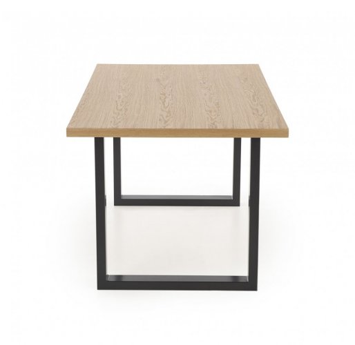 Jídelní stůl RADUS –⁠ 160x90x76, kov/dřevo, dub