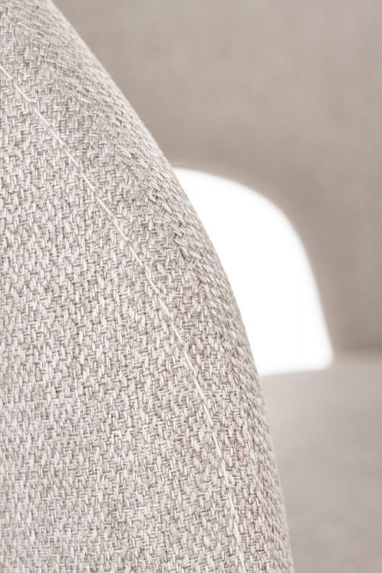 Jedálenské kresielko MARTINUS –⁠ kov, látka, biela / béžová