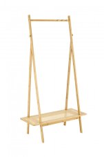 Stojanový věšák BAMBOO - bambus, ratan, přírodní Halmar