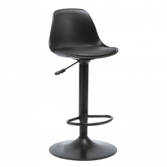 Barová židle DOBBY — černá ekokůže/kov