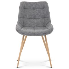 Jedálenská stolička VOX - kov, zamat, sivá