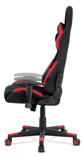 Herná stolička na kolieskach ERACER F02 – čierna/červená