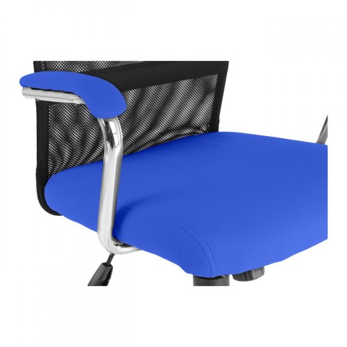 Detská stolička LUNA - látka, čierno-modrá